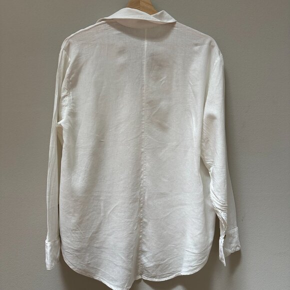 Off-White Linen Shirt by Dress To - Picture 3 of 5